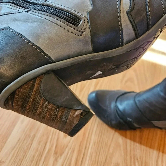 Dkode Women's Boho Leather Vintage Style Zippered Retro Ankle Boots Size EU 38. - Picture 11 of 15